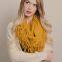 Plain Color Winter Fringed Infinity Circle Loop Scarf Wrap Manufacturer