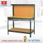 Heavy duty worktable with back and cabinet rivet-fix system workbench