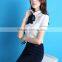 Ladies dress short sleeved uniform fashion stylish shirt suit office ladies airline stewardess uniforms customized clothes
