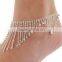 fashion strass crystal heart anklet bracelet bling bling crystal cupchain anklets bridemaids jewelry for wedding gifts