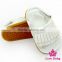 Wholesale Hot Sale Summer Infant Unisex Plain White Tassel Buckle Baby Prewalker Barefoot Sandals Shoes