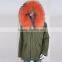 Myfur Customized Luxury Raccoon Fur Hood Women Fur Parka Wholesale