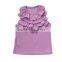 Hot selling icing ruffle boutique baby girl cotton lastest tank top 2017 summer