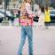 2016 cotton printed feather down jackets coats women winter jacket keep warm