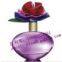ball glass perfume bottle with flower cap