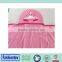 Super Soft Wholesale Coral Fleece Pink Hooded Towel Embroidered Kids Towel
