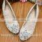 Lace is low with bridesmaid dresses and a comfortable hand-made white wedding shoes WS034