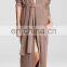 Wholesale luxurious flat knitted pure 100% cashmere bathrobe,cashmere sleepwear