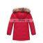 Long pattern winter fur fashion down coats jackets for children wholesale