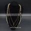 crystal diamond fashion pendant chunky pearl beaded necklace MCB-0047