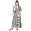 New Women's Wear Casual Wear 100%Cotton Fashionable Maxi Dress Long Kaftan Beach Wear Sexy Stylish Dress Kaftan