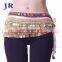 Y-2002 Wholesale cheap 248 coins and 338 coins velvet belly dance hip scarf belt for women