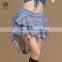 Q-6065 Fashion pattern printed short sexy adult belly dance skirt