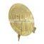 custom zinc alloy plated gold metal logo plate for souvenir