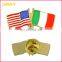 Custom American and Australia Friendship Crossed Flag Lapel Pin Badge
