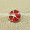 Red Flower Enamel Printing Lady Decoration Clothes Low Price High Quality Promotional Gifts Badges