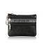 3 Zippers Genuine Leather Coin Bag Credit Card Bag Cash Bag