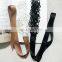 wide lace hair band with ribbon satin hair accessories black lace elastic headband women