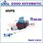 GOGO ATC 10pcs a lot HVFS pneumatic hand valve air pressure switch port PT 1/4" hose 8mm fitting quick hose connector
