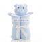 Plush Gift Bear Head Coral Fleece Baby Soothe Blanket For Newborn