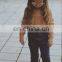 Kids Ribbed O neck off-Shoulder Tops Shirts & Denim Jean flared pants Casual Outfit Spring Fall Winter Clothes