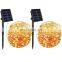 10m Outdoor Solar Powered Micro Copper Wire Led String Light For Christmas Garden