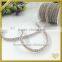 Wholesale resin beads galvanized chain hotfix rhinestone banding for shoes FHRS-024