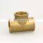 HENGXIN factory brass tee F/F/F pipe fitting