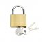 High quality anti cut anti rust solid brass body hardened shackle brass padlock medium type safety padlock for outdoor