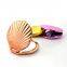 1X/2X Two sided shell shape folding make up pocket mirror