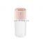 Dual spray humidifier USB large capacity ultrasonic battery warm light small atomizer Arom atherapy Machine