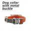high-end dog collar with metal buckle soft and comfortable material