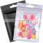 Smell proof colorful printing matte ziplock translucent plastic candy packaging bag