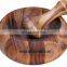 Wooden mortar & pestle
