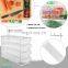 Organic Bamboo Chopping Board with plastic Trays drawers Carving Board with Stackable Containers Easy-Grip Handle