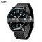 OULM HT3194 новый модель мужские часы, модные часы высокого качества с кварцевым механизмом, стальной сетчатый ремешок, светящиеся циферблаты и календарь