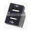 Original car installation dedicated dual USB car charger socket with voltmeter car mobile phone charger