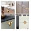 Cabinet handles gold 600 Wholesale  kitchen Pull square Drawer knob Kitchen modern brushed brass cabinet handle