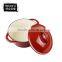 Trionfo cast iron cookware red enameled casserole