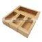 Natural Clear Drawer Storage Box Bamboo Ziplock Bag Organizer Openable Top Lids/ziplock Bag Storage Organizer 4 Pieces