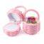 Cute Flower basket Velvet Wedding Engagement Ring Box Gift Box Holder for Earrings Necklace Display Jewelry case