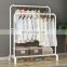 Portable Clothing Garment Rack Multi Functional Double Poles Cloth Stand Hange