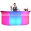 events party nightclub  Plastic Led curved Bar Table Illuminated Nightclub Furniture Glowing led Bar Counter