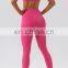 Latest Design Wholesale 2/3 Piece U Back Sports Bra High Waist V Leggings Casual Sweatpants Yoga Fitness Gym Suit Set For Women