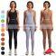 Custom Logo Workout Clothing Wholesale 2 Piece Suit Halter Neck Sports Bra Side Pocket Leggings Women Gym Fitness Sets Yoga Set