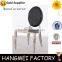 Wholesale cheap Round PU stainless steel dining chair