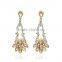 2016 New Vintage Style Dangling Chandelier Red Crystal Earrings Fashion Instyle