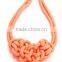 Multicolor Handmade Knit Woven Color Cotton Rope Necklace Pendant FQ-N217                        
                                                Quality Choice