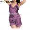 New Fashion super soft sexy women silk nighty sleepwear