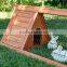 outdoor wooden triangle rabbit cage